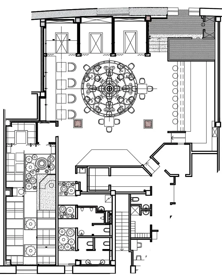 Bar de karaoke de estilo Steampunk — Distribución