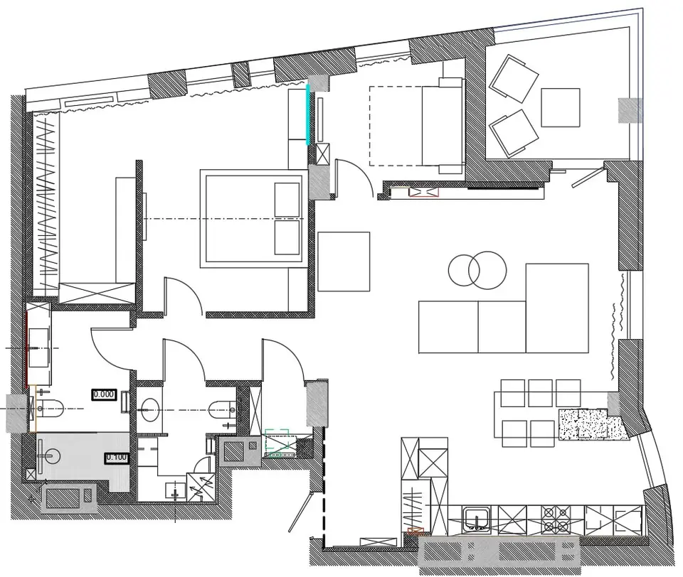Appartement dans la résidence « Loft » — Plan d'aménagement