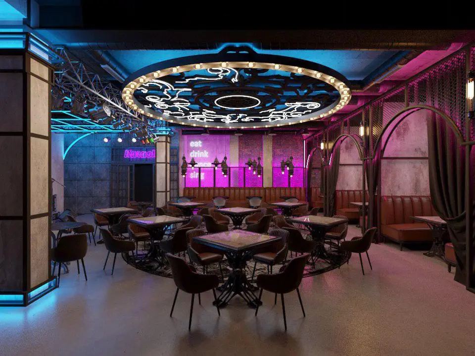 Steampunk-Style Karaoke Bar