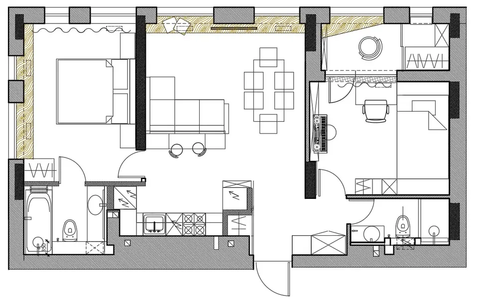 Apartamento en el complejo residencial Comfort Town — Distribución